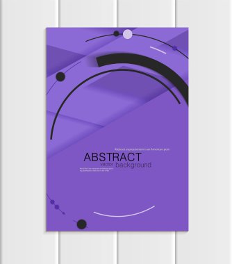 Vektör mor broşür A5 veya A4 formatında malzeme tasarım siyah öğe kurumsal tarzı