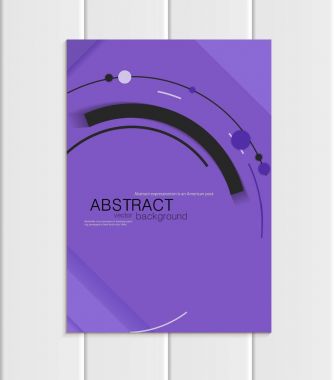 Vektör mor broşür A5 veya A4 formatında malzeme tasarım siyah öğe kurumsal tarzı