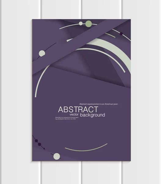 Vector violet brochure A5 of A4 formaat materiaalontwerp element huisstijl — Stockvector