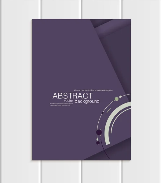 Folheto violeta vetorial A5 ou A4 elemento de design de material de formato estilo corporativo —  Vetores de Stock