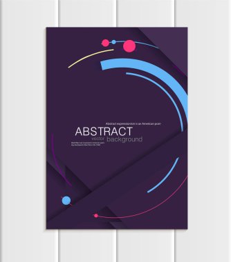 Vektör mor Menekşe broşür A5 veya A4 formatında malzeme tasarım öğesi kurumsal tarzı