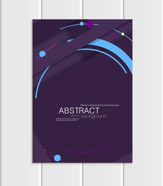 Vektör mor Menekşe broşür A5 veya A4 formatında malzeme tasarım öğesi kurumsal tarzı