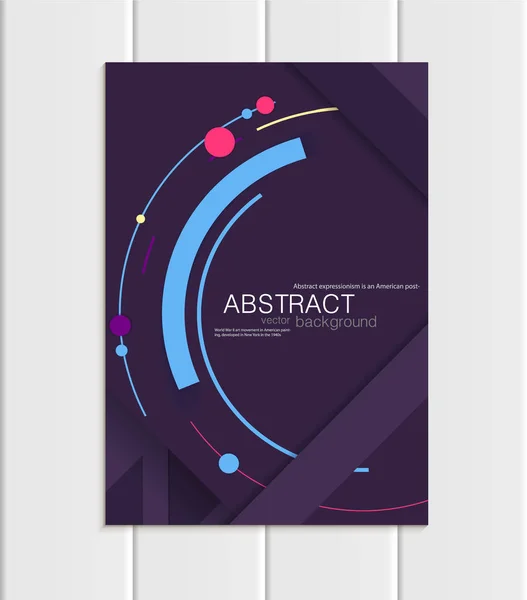 Векторная фиолетовая брошюра формата А5 или элемент дизайна материала фирменного стиля — стоковый вектор