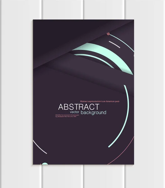 Vector paarse brochure A5 of A4 formaat materiaalontwerp element huisstijl — Stockvector