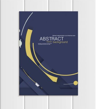 Vektör Donanma broşür A5 veya A4 formatında malzeme tasarım öğesi kurumsal tarzı