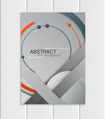 Vektör gri broşür A5 veya A4 formatında malzeme tasarım öğesi kurumsal tarzı