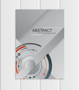 Vektör gri broşür A5 veya A4 formatında malzeme tasarım öğesi kurumsal tarzı