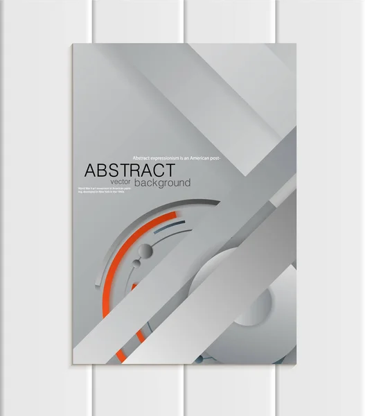 Vector grijze brochure A5 of A4 formaat materiaalontwerp element huisstijl — Stockvector