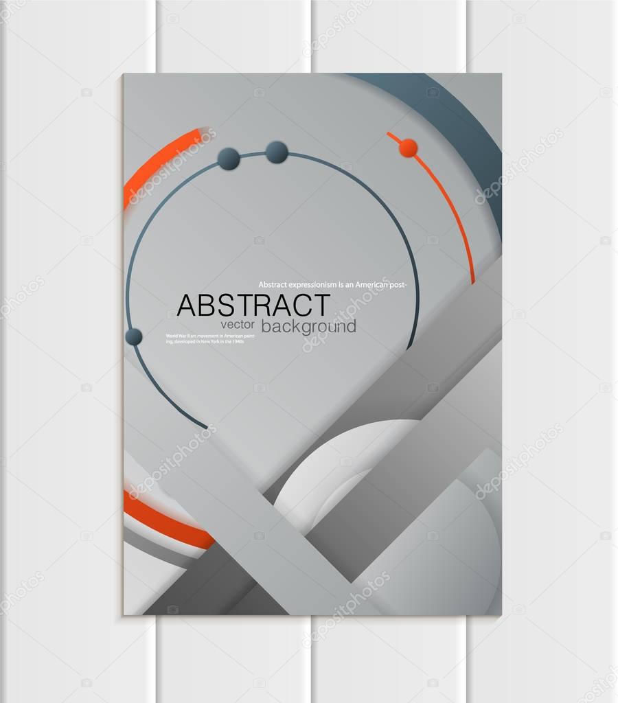 Vector gray brochure A5 or A4 format material design element corporate style