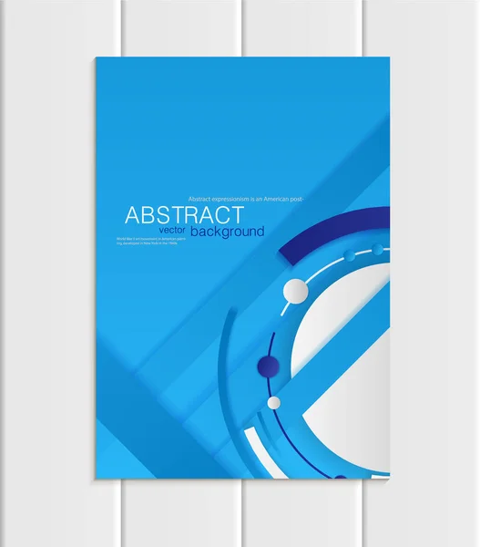 Folheto Vector azul A5 ou A4 elemento de design material de formato estilo corporativo —  Vetores de Stock