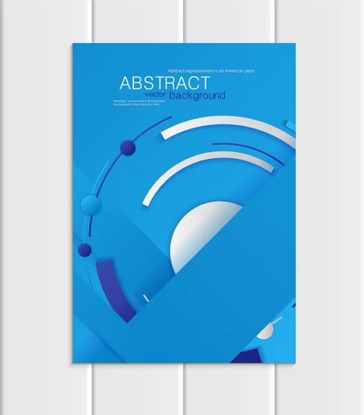 Vector blauwe brochure A5 of A4 formaat materiaalontwerp element huisstijl — Stockvector