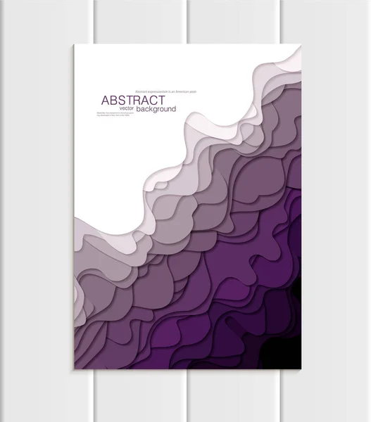 Vektor brožura A5 nebo A4 formát abstraktní nerovnoměrné fialová, fialové obrazce navrhnout firemní styl elementu — Stockový vektor