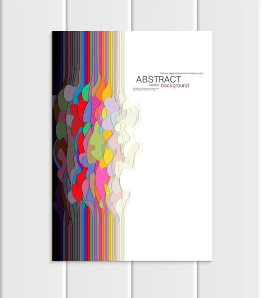 Folheto vetorial formato A5 ou A4 abstrato formas coloridas desiguais design elemento estilo corporativo — Vetor de Stock