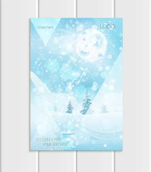 Brochure vectorielle Format A5 ou A4 Noël Nouvel An 2018 élément design style corporatif — Image vectorielle