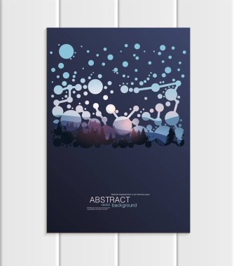 Vektör broşür A5 veya A4 formatında yılbaşı yeni yıl 2018 tasarım öğesi kurumsal tarzı