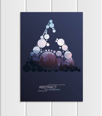 Vektör broşür A5 veya A4 formatında yılbaşı yeni yıl 2018 tasarım öğesi kurumsal tarzı