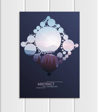 Vektör broşür A5 veya A4 formatında yılbaşı yeni yıl 2018 tasarım öğesi kurumsal tarzı