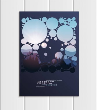 Vektör broşür A5 veya A4 formatında yılbaşı yeni yıl 2018 tasarım öğesi kurumsal tarzı