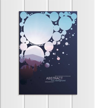 Vektör broşür A5 veya A4 formatında yılbaşı yeni yıl 2018 tasarım öğesi kurumsal tarzı