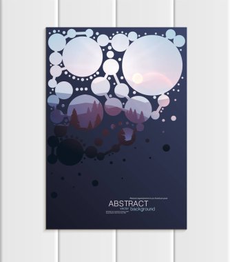 Vektör broşür A5 veya A4 formatında yılbaşı yeni yıl 2018 tasarım öğesi kurumsal tarzı