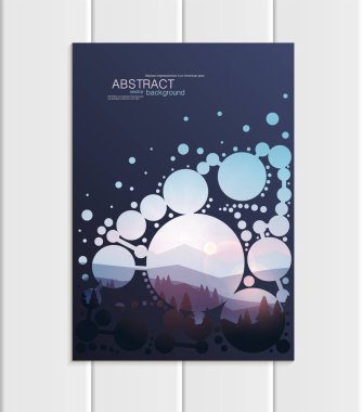 Vektör broşür A5 veya A4 formatında yılbaşı yeni yıl 2018 tasarım öğesi kurumsal tarzı