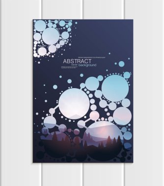 Vektör broşür A5 veya A4 formatında yılbaşı yeni yıl 2018 tasarım öğesi kurumsal tarzı