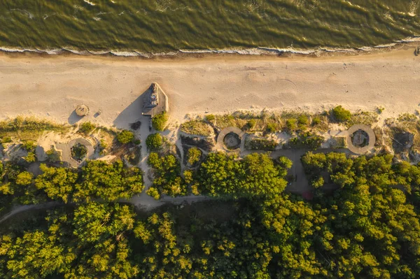 Photographie par drone de la batterie Memel Nord - bunker WW2 — Photo