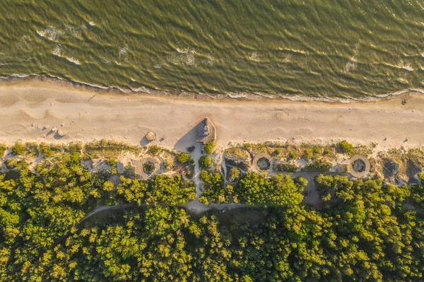 Drone photography of battery Memel Nord - WW2 bunker