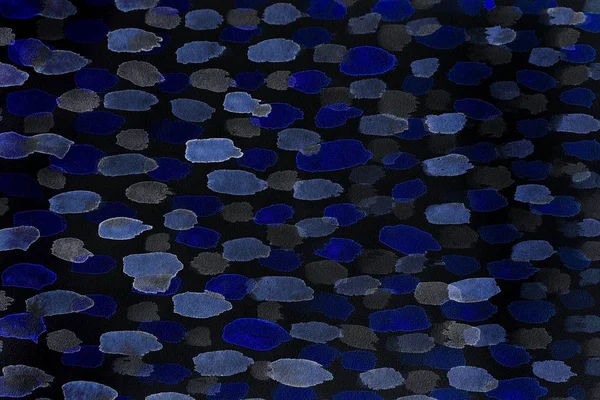 Neon soyut suluboya el boyası fırça dokuları. Klasik mavi renkte fırça darbelerinden gelen renkli arkaplan