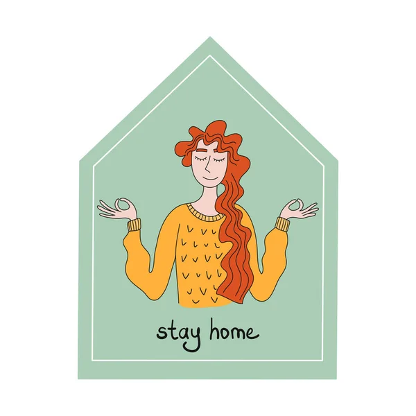 Sakin ol ve evde kal. Koronavirüs salgını ve sosyal mesafeler, kendini karantina konsepti. Yetişkinler, koronanın yayılma riskini azaltmak için evde tek başlarına kalıyorlar..