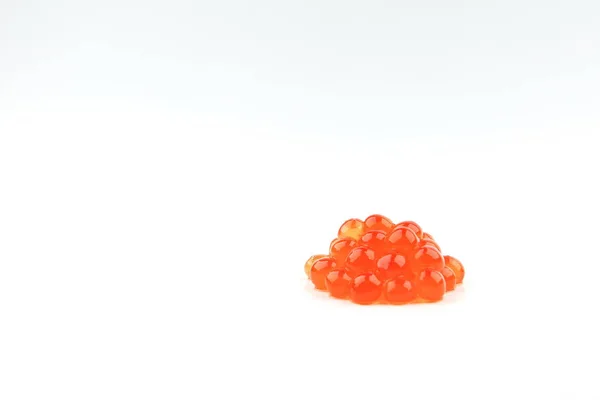 Ovos Caviar Vermelho Sobre Fundo Branco — Fotografia de Stock