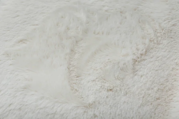 White Faux Fur Texture Close — Stock Photo, Image