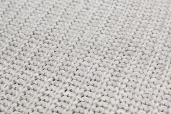 Texture Woolen Knitted Fabric Close — Stock Photo, Image
