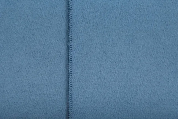 Background Blue Fleece Fabric Seam — Stock Photo, Image