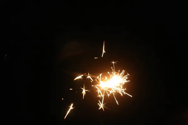 Sparkler Black Background — Stock Photo, Image