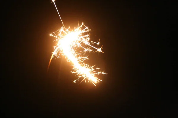 Sparkler Black Background — Stock Photo, Image