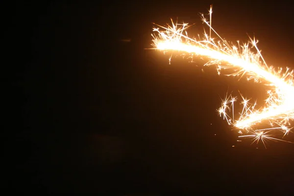 Sparkler Black Background — Stock Photo, Image