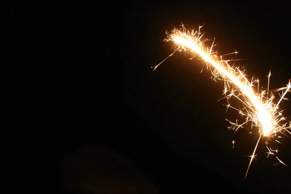 Sparkler Black Background — Stock Photo, Image