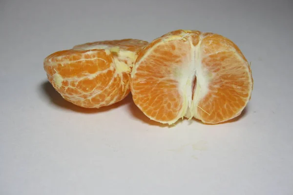 Mandarina Aislada Sobre Fondo Blanco — Foto de Stock