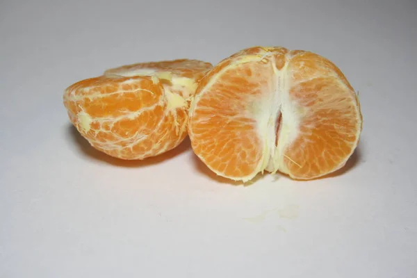 Mandarina Aislada Sobre Fondo Blanco — Foto de Stock