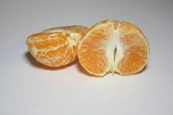 Mandarine Isolée Sur Fond Blanc — Photo