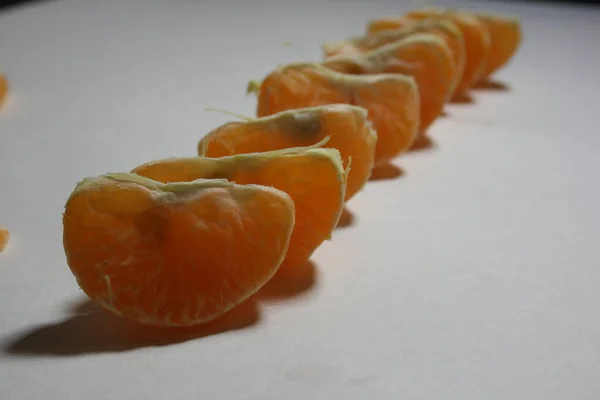 Tangerine Isolerad Vit Bakgrund — Stockfoto