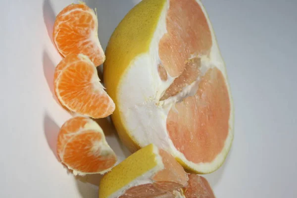 Mandarina Aislada Sobre Fondo Blanco — Foto de Stock