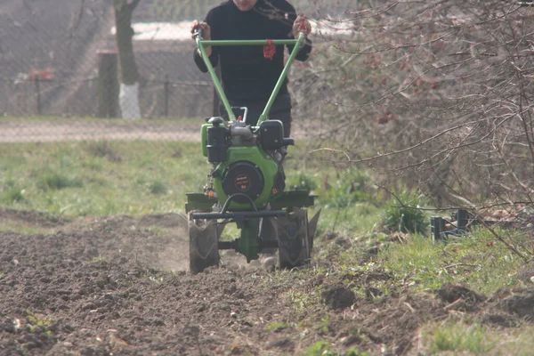 Landbouwer Het Veld — Stockfoto