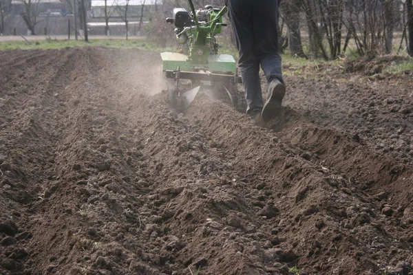 Landbouwer Het Veld — Stockfoto