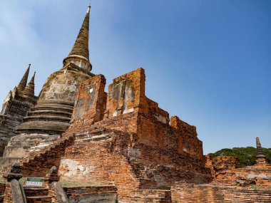 Tayland mimarisi Antik çağlarda, çoğu malzeme tuğla ve harçtır, bir duvar ve zemin oluşturur, çevreleyen bölgede güzel bir Buda heykeli vardır, aydınlık bir günde,