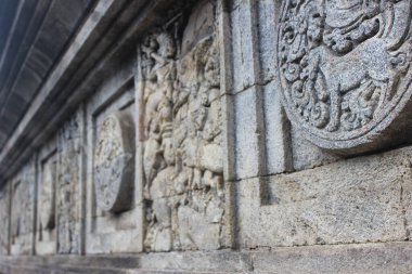 Penataran tapınağında heykel, Hindu tapınağı bekçisi kelud, blitar, doğu java, Endonezya