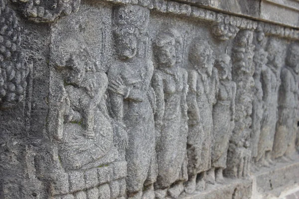 Escultura Templo Penatarano Templo Hindu Guarda Kelud Blitar Java Leste — Fotografia de Stock