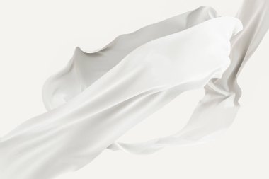 Akan kumaş, beyaz renk arkaplan, 3D görüntüleme.