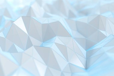 Yapı çizgileri ile üçgen yüzey düzlemi, 3 boyutlu oluşturma.